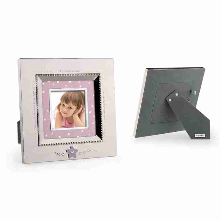 Whitehill Silverplated Star Baby Photo Frame Pink